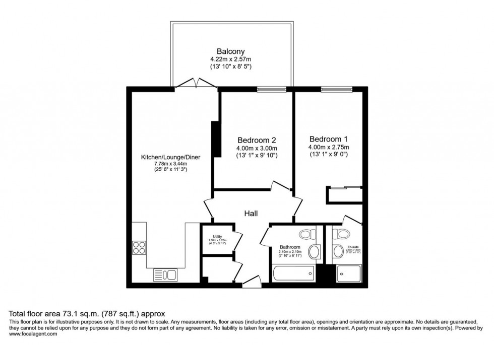 Floorplan for Hurst Street, Birmingham